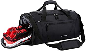 【中古】【輸入品 未使用】Mouteenoo Gym Bag 40L Sports Travel Duffel Bag for Men and Women with Shoes Compartment 並行輸入品