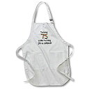 【中古】【輸入品・未使用】3dRose apr_184966_4 Turning 75 is Like Turning 24 in Celsius Humorous 75Th Birthday Gift Full Length Apron with Pouch Pockets, 22 by 30(3)