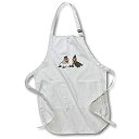 3dRose Funny Walrus Bride and Groom Wedding - Medium Length Apron, 22 by 24-Inch, with Pouch Pockets (apr_216348_2) 