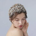 【中古】【輸入品 未使用】ZHENM Wedding Headband for Brides,Bridal Headpieces for Wedding,Rhinestone Bridal Hair Accessories(Golden) 商品カテゴリー: ヘアアクセサ