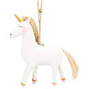 yÁzyAiEgpzGlitterville Pink Gold Ivory Unicorn Christmas Tree Ornament 4.75