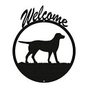 yÁzyAiEgpzSWEN Products Labrador Black Metal Welcome Sign ~New~ [sAi]