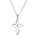 【中古】【輸入品 未使用】Dicksons Mustard Seed Petal Cross Women 039 s 20 Inch Silver-Plated Necklace 並行輸入品