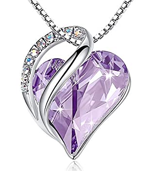 【中古】【輸入品 未使用】Leafael Infinity Love Heart Pendant Necklace Made with Swarovski Crystals Birthstone Jewelry Gifts for Women, Silver-Tone, 18 2 , Pres