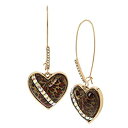 【中古】【輸入品・未使用】Betsey Johnson (GBG) Leopard Heart Long Drop Earrings [並行輸入品]