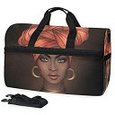 【中古】【輸入品・未使用】Travel Duffels African Pretty Girl Duffle Bag Luggage Sports Gym for Women & Men [並行輸入品]