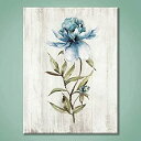 【中古】【輸入品 未使用】Blue Flower Canvas Wall Art: Hand Painted Painting Floral Picture Blossom Artwork for Living Room Wall (24 039 039 x 18 039 039 x 1 Panel) 商品カテ