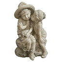 【中古】【輸入品・未使用】Design Toscano Kissing Kids Boy and Girl Statue [並行輸入品]