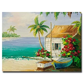 【中古】【輸入品・未使用】Trademark Fine Art Key West Breeze by Master's Art Canvas Wall Art, 18x24-Inch [並行輸入品]