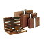 šۡ͢ʡ̤ѡ14.75%֥륯% Recreational Board Game Vinyl Backgammon Set - Brown &White [¹͢]