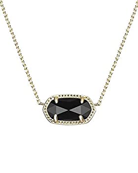 yÁzyAiEgpzKendra Scott Elisa Pendant Necklace - Black - Versatile Necklace - 0.63