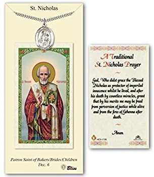【中古】【輸入品・未使用】Pewter St. Saint Nicholas medal on an 24in Stainless Silver Heavy Curb Chain with a Traditional St Nicholas Prayer Prayer Card Medal Pe 【中古】【輸入品・未使用】Pewter St. Saint Nicholas medal on an 24in Stainless Silver Heavy Curb Chain with a Traditional St Nicholas Prayer Prayer Card Medal Pe
