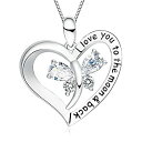 【中古】【輸入品 未使用】FANCYCD Holiday Deals Week I Love You to the Moon and Back Love Heart Necklace, Jewelry for Women Girls, Gifts for Girlfriend, Wife,