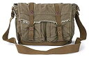 yÁzyAiEgpzGootium Canvas Messenger Bag - Vintage Shoulder Bag Frayed Style Satchel, Green [sAi]