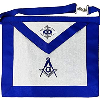 【中古】【輸入品・未使用】Imason Master Mason Masonic Apron Square Compass with G White Cloth [並行輸入品]