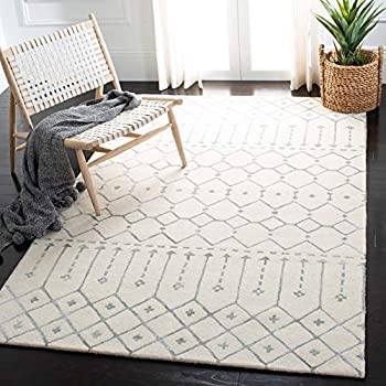 šۡ͢ʡ̤ѡSafavieh Himalaya Collection HIM903F Handmade Wool Area Rug, 2ft 3 inch x 4ft, Ivory/Grey ʥƥ꡼: 饰 ڥå [¹͢]