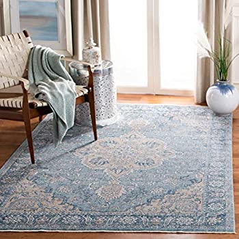 šۡ͢ʡ̤ѡSafavieh Victoria Collection VIC902N Blue and Grey Area (2ft2 inch x 4ft) Rug, 2ft 2 inch x 4ft ʥƥ꡼: 饰 ڥå [¹͢