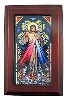 楽天スカイマーケットプラス【中古】【輸入品・未使用】Catholic Religious Divine Mercy Stained Glass Mahogany Wood Musical Jewelry Box, 6 1/2 Inch 商品カテゴリー: オルゴール [並行輸入品]