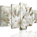 【中古】【輸入品 未使用】White Orchid Flowers Canvas Print - Abstract Floral Wall Art Painting Decor for Home Decoration Artwork Picture Bedroom (B,Oversize 40x