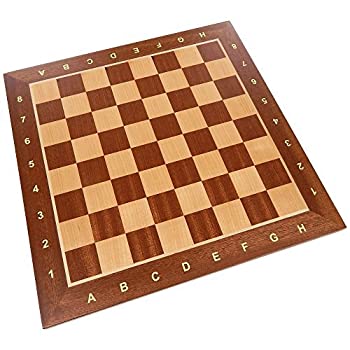 【中古】【輸入品・未使用】Requa Chess Board with Inlaid Wood and Ranks and Files (Numbers and Letters on Side) - Board Only - 15 Inch [並行輸入品]