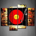 【中古】【輸入品 未使用】Record in Red and Buttons of Studio Wall Art Painting Pictures Print On Canvas Music The Picture for Home Modern Decoration 商品カテゴ