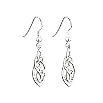 【中古】【輸入品・未使用】Irish Trinity & Celtic Knot Earrings Sterling Silver [並行輸入品]
