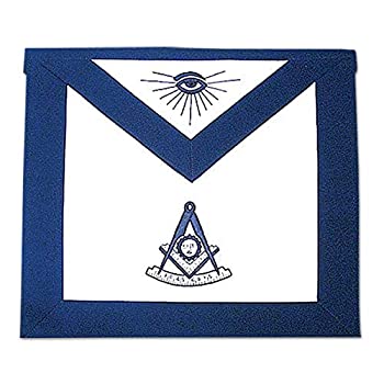 【中古】【輸入品・未使用】Past Master Masonic Apron - [Blue & White] [並行輸入品]