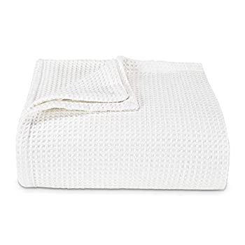 yÁzyAiEgpzVera Wang | Waffle Weave Collection | 100% Cotton Soft and Cozy Textured Plush Blanket for Sofa Couch or Bedroom, Modern Stylish Home D