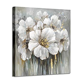 【中古】【輸入品 未使用】Wall Art Botanical Pictures Painting: White Lily Bouquet of Flowers Picture Floral Artwork on Wrapped Canvas for Walls 商品カテゴリー: