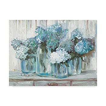 【中古】【輸入品 未使用】Trademark Fine Art Hydrangeas in Glass Jars Blue by Carol Rowan, 24x32 商品カテゴリー: ポスター 絵画 並行輸入品