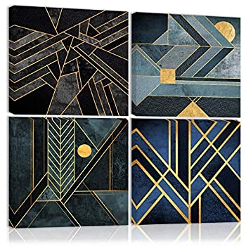 【中古】【輸入品 未使用】Modern Abstract Wall Art Decor Golden Black and White Canvas Painting Kitchen Prints Pictures for Home Living Dining Room 商品カテゴリ