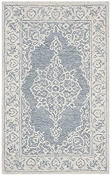 šۡ͢ʡ̤ѡSafavieh Micro-Loop Collection MLP604M Handmade Wool Area Rug, 2ft6 inch x 4ft, Blue/Light Blue ʥƥ꡼: 饰 ڥå [¹͢