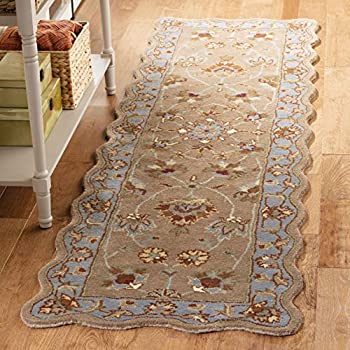 šۡ͢ʡ̤ѡSafavieh Heritage Collection HG821A Handcrafted Traditional Oriental Beige and Blue Wool Scallop Area Rug (2ft3 inch x 4ft) ʥƥ