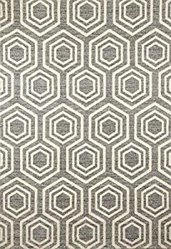 šۡ͢ʡ̤ѡArt Carpet Highline Collection Bees Knees Woven Geometric Area Rug, 2ft7 inch x 4ft1 inch, Gray/Linen ʥƥ꡼: 饰 ڥå [