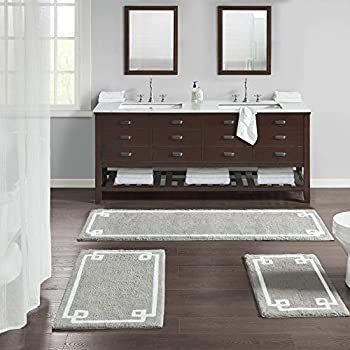 【中古】【輸入品 未使用】Madison Park Evan 100 Cotton Medium Pile Tufted Ultra Soft Water Absorbent-Fast Drying Washable Bath Mat, Luxury Solid Color Rugs for