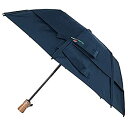 【中古】【輸入品・未使用】GustBuster Ltd Auto Open and Close Vented Compact Umbrella, Navy [並...
