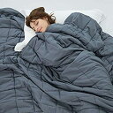 【中古】【輸入品 未使用】Weighted Idea Adult Weighted Blanket 15 lbs Queen Size (60 039 039 x80 039 039 , 100 Natural Cotton, Grey) (商品カテゴリー : ブランケット) 並行輸入