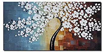 【中古】【輸入品 未使用】Wieco Art Blooming Life Extra Large Abstract Floral Oil Paintings on Canvas Wall Art for Living Room Bedroom Home Decorations Modern 10