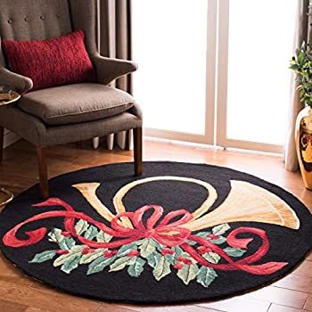 Safavieh Vintage Poster Collection VP321A Black and Multi (4ft Round) Area Rug 商品カテゴリー: ラグ カーペット 