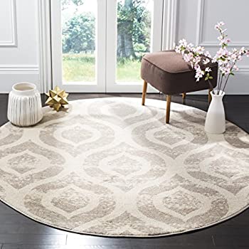 šۡ͢ʡ̤ѡSafavieh Amsterdam Collection AMS107A Ivory and Mauve (5ft1 inch Round) Area Rug ʥƥ꡼: 饰 ڥå [¹͢]