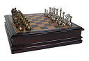 【中古】【輸入品・未使用】Metal Chess Set With Deluxe Wood Board and Storage - 2.5' King [並行輸入品]