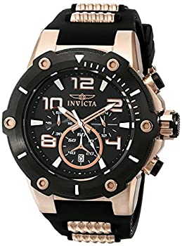 【中古】【輸入品・未使用】[インヴィクタ]Invicta 腕時計 Speedway Black and 18k Rose Gold IonPlate..