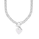【中古】【輸入品・未使用】JewelryWeb Italian 925 Sterling Silver Heart Tag Disc Fancy Toggle ...
