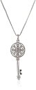 yÁzyAiEgpzJewelili Sterling Silver Diamond Key Pendant Necklace 1/10cttw, 18 Inches [sAi]