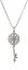 šۡ͢ʡ̤ѡJewelili Sterling Silver Diamond Key Pendant Necklace 1/10cttw, 18 Inches [¹͢]