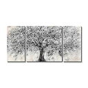 【中古】【輸入品 未使用】TAR TAR STUDIO Abstract Tree Canvas Wall Art: Maple Blossom Artwork Picture Painting on Canvas for Living Room (Grey, Overall 64 039 039 x32 039 039