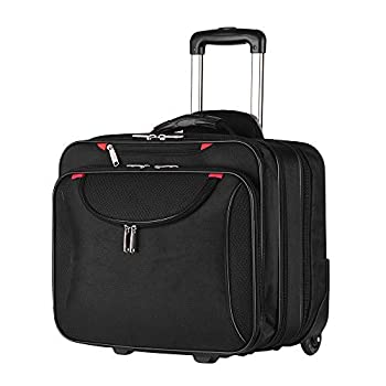 【中古】【輸入品・未使用】AirTraveler Rolling Briefcase Rolling Laptop Bag Computer Case with Wheels Spinner Mobile Office Carry On Luggage for 14.1in 15.6in Bus