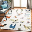 【中古】【輸入品 未使用】Safavieh Novelty Collection NOV322A Handmade Wool Area Rug, 4ft x 6ft, Ivory/Blue 商品カテゴリー: ラグ カーペット 並行輸入品