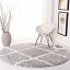 šۡ͢ʡ̤ѡSafavieh Fontana Shag Collection FNT821G 2-inch Thick Area Rug, 6ft 7 inch Round, Grey/Cream ʥƥ꡼: 饰 ڥå [¹͢