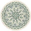 【中古】【輸入品 未使用】Safavieh Novelty Collection NOV607J Handmade Wool Area Rug, 5ft x 5ft Round, Ivory/Teal 商品カテゴリー: ラグ カーペット 並行輸入品